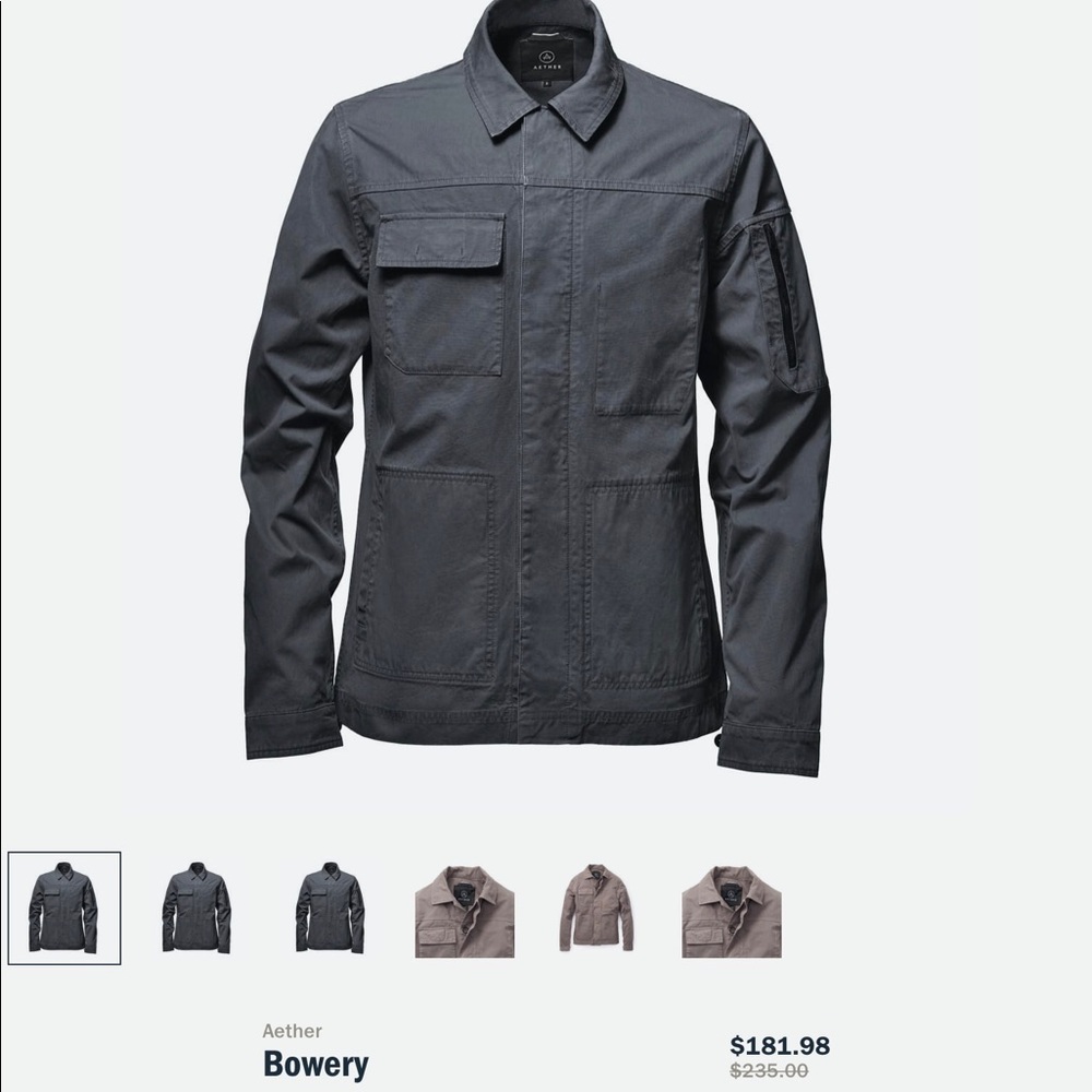 Make me an offer! Aether Bowery Jacket in Grey
